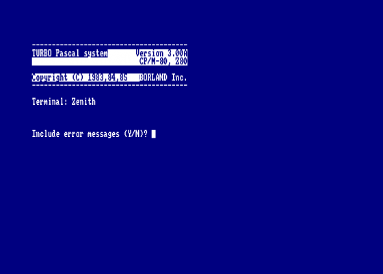 Turbo Pascal 3.0