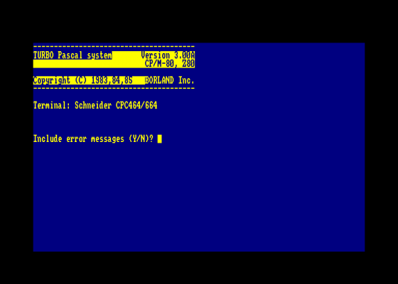 Turbo Pascal 3.0