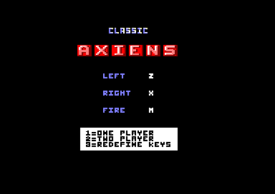 Classic Axiens Screenshot 1 (Amstrad CPC464)
