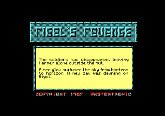 Rigel's Revenge Screenshot 5 (Amstrad CPC464)