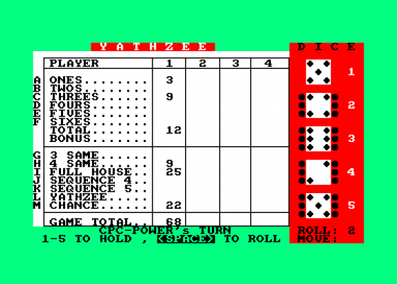 Yamszee Screenshot 5 (Amstrad CPC464)