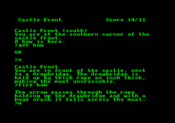 Castle Blackstar Screenshot 1 (Amstrad CPC464)