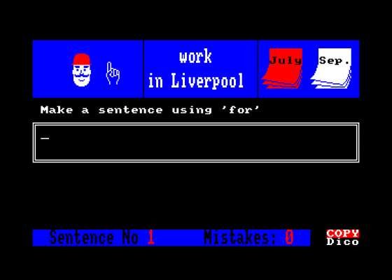 Anglais College 4e-3e Screenshot 5 (Amstrad CPC464)