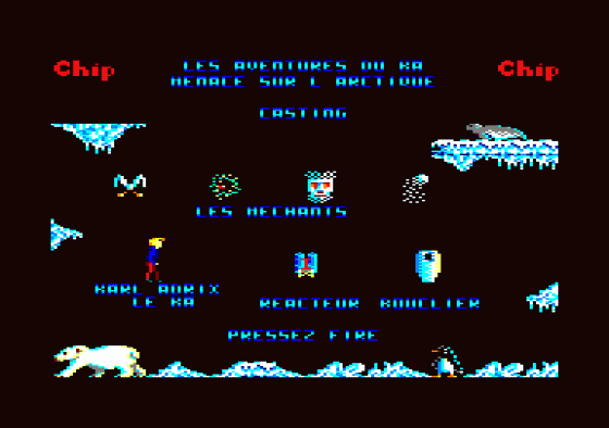 Menace Sur L' Arctique Screenshot 5 (Amstrad CPC464)