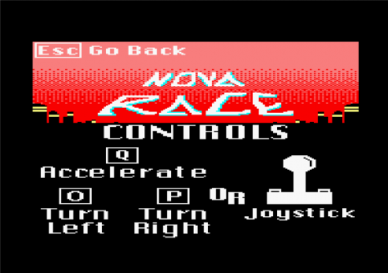 Nova Race Screenshot 10 (Amstrad CPC464/664/6128)