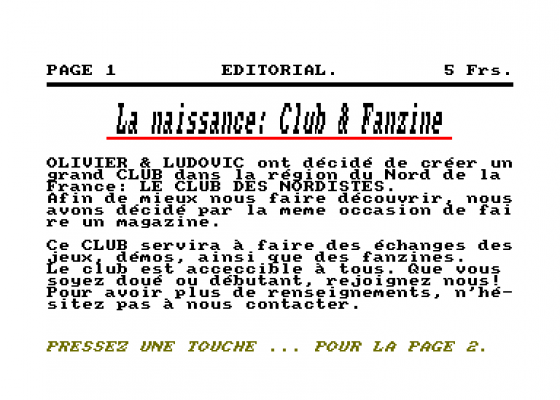 Vive Le CPC Fanzine no 1