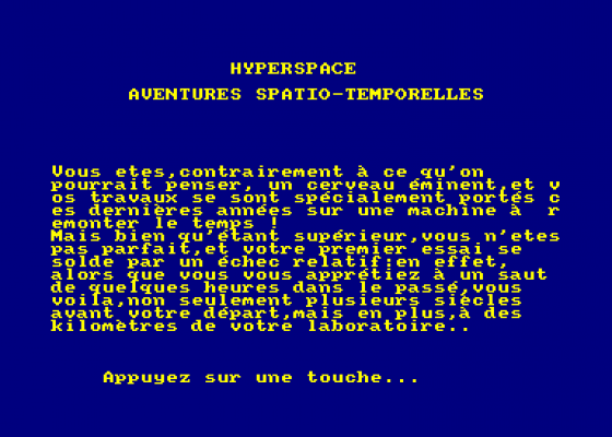 Hyperspace Aventures Spatio-Temporelles