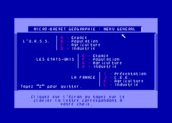 Micro Brevet - Geographie