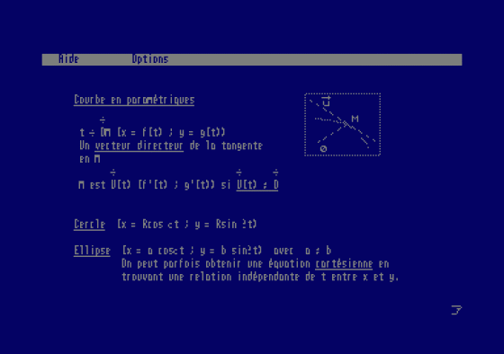 Micro Bac Mathematiques Terminale Ce Screenshot 5 (Amstrad CPC464)