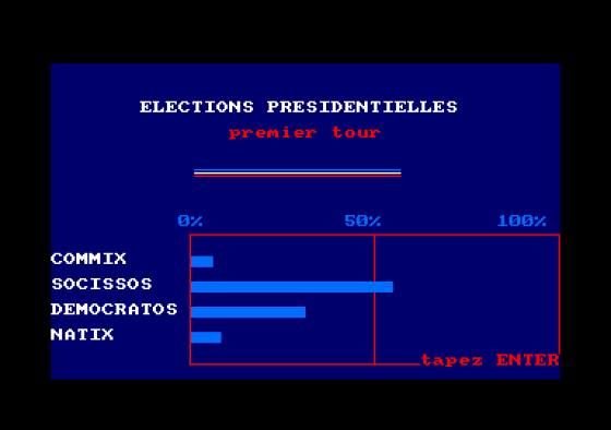 Votez Pour Moi Screenshot 5 (Amstrad CPC464)