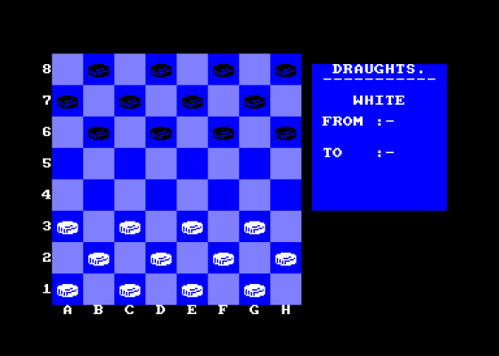 Duo Draughts Screenshot 1 (Amstrad CPC464)