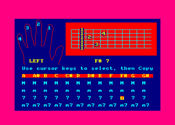 Guitar Companion Screenshot 1 (Amstrad CPC464)