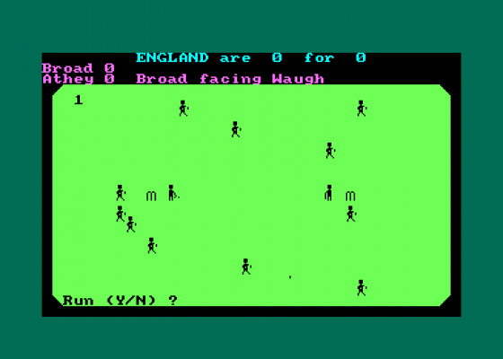 Howzat Screenshot 1 (Amstrad CPC464)