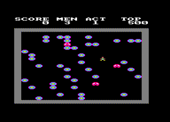 Robot Ron Meets The Ice Monsters! Screenshot 1 (Amstrad CPC464)