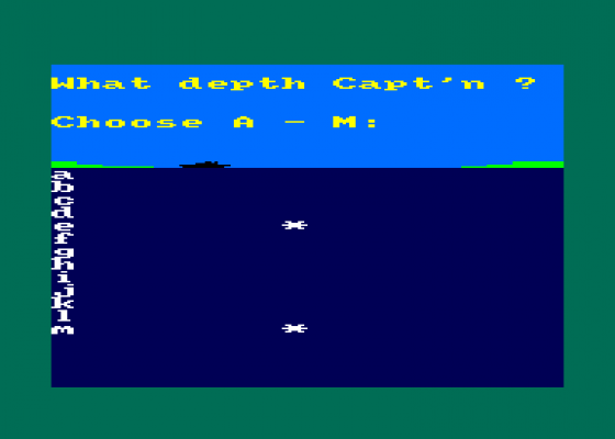 Subhunt Screenshot 1 (Amstrad CPC464)