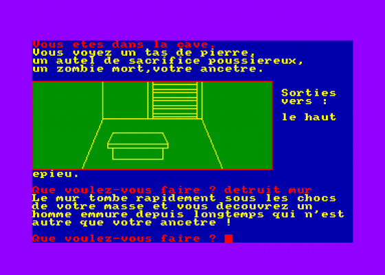 Le Manoir Maudit Screenshot 5 (Amstrad CPC464)