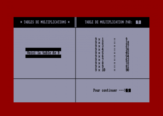 Tables De Multiplications