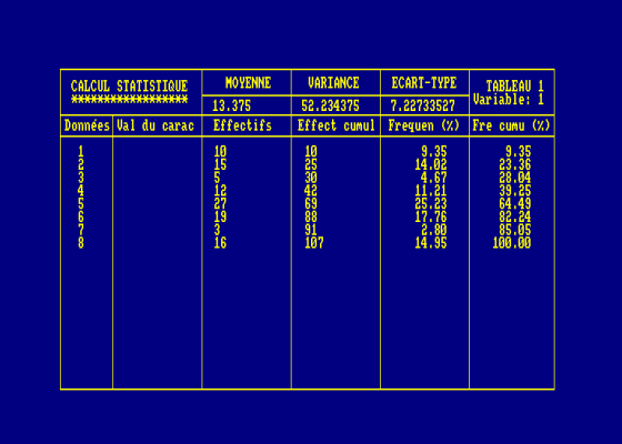 Trait-Stat Screenshot 5 (Amstrad CPC464)