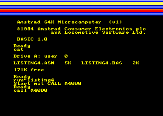 CRTC Programmierung Listing 4