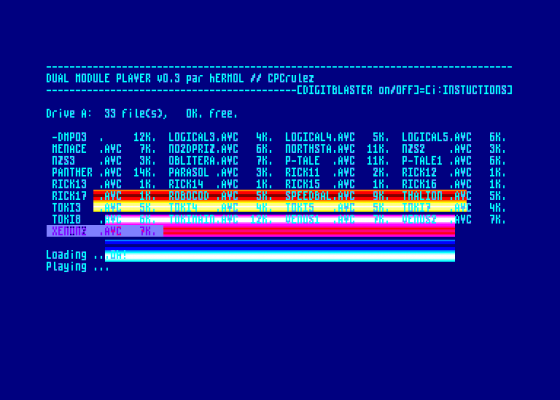 AYC Sound Atari ST Inedit 2 Screenshot 1 (Amstrad CPC464)
