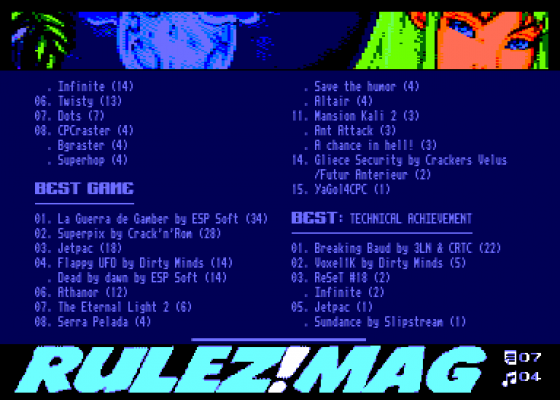 Rulez! Mag 4 Screenshot 5 (Amstrad CPC464)