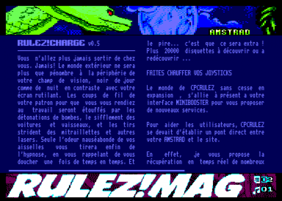 Rulez! Mag 6 Screenshot 5 (Amstrad CPC464)