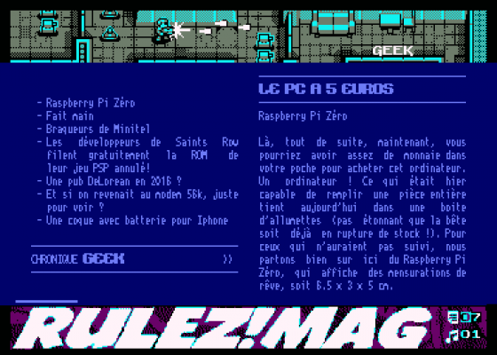 Rulez! Mag 8 Screenshot 5 (Amstrad CPC464)