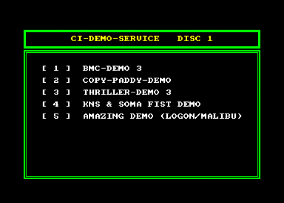 Demo Service Disc 1