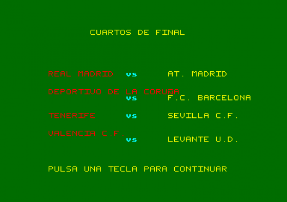 World Cup Screenshot 5 (Amstrad CPC464)