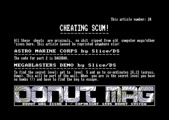 Donut Mag Issue 1 Screenshot 5 (Amstrad CPC464)