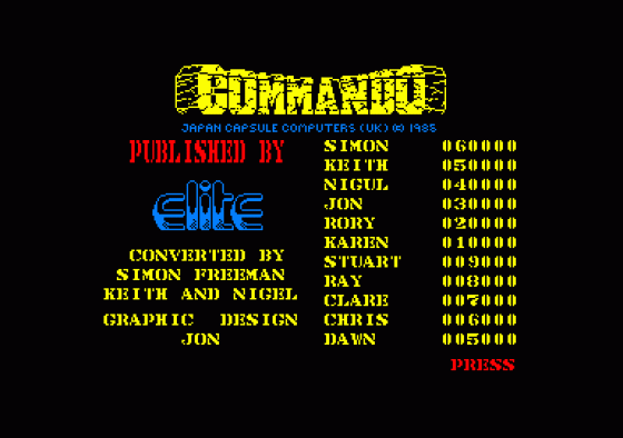 Commando Screenshot 6 (Amstrad CPC464)
