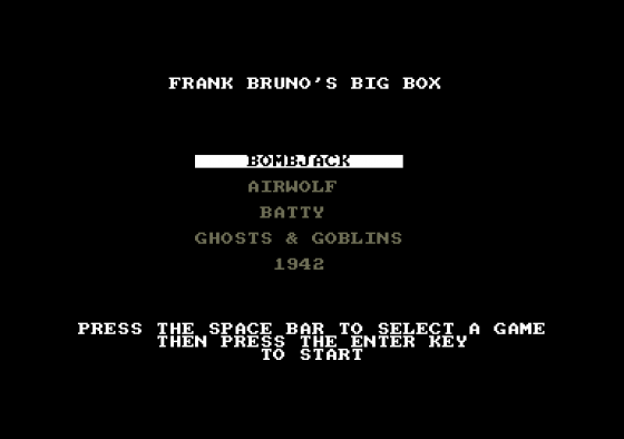 Frank Brunos Big Box Screenshot 1 (Amstrad CPC464)