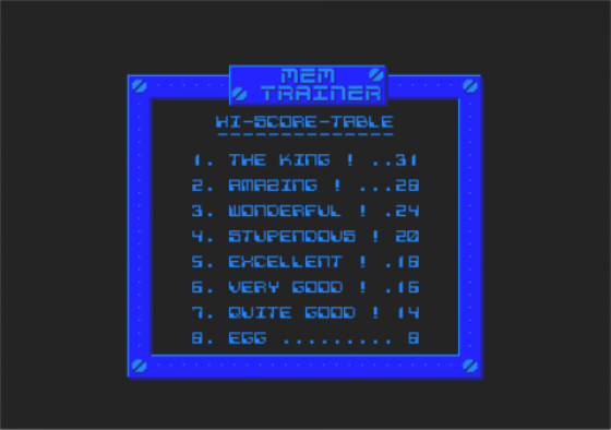 Mem Trainer Screenshot 14 (Amstrad CPC464)