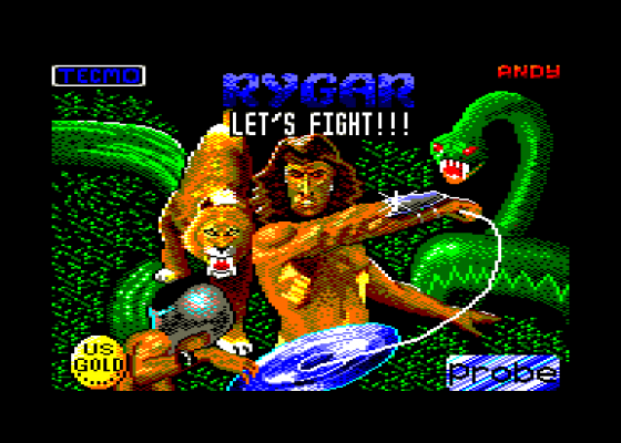 Indiana Jones And The Temple Of Doom + Rygar Screenshot 1 (Amstrad CPC464)