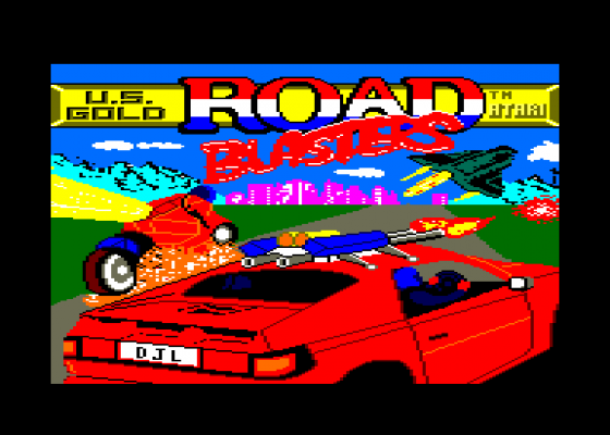 Street Fighter + Road Blasters Screenshot 1 (Amstrad CPC464)