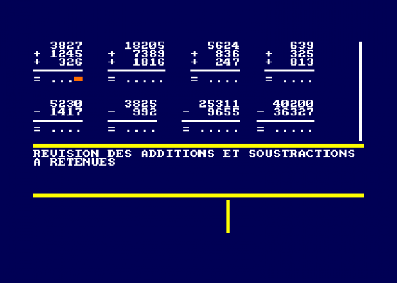 Pedagogiciel - Calcul Ce2 Screenshot 5 (Amstrad CPC464)