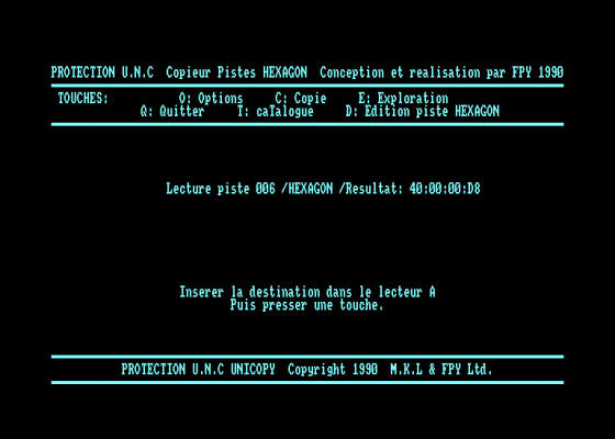Protection U.N.C Copieur Pistes HEXAGON
