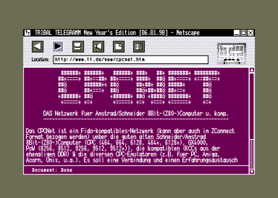 Tribal Telegramm - New Year's Edition Screenshot 5 (Amstrad CPC464)