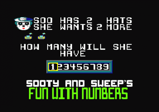 Sooty's Fun With Numbers Screenshot 5 (Amstrad CPC464)