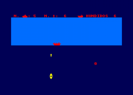 Submarino Screenshot 1 (Amstrad CPC464)