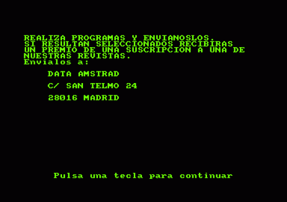 Data Amstrad 07 Screenshot 5 (Amstrad CPC464)