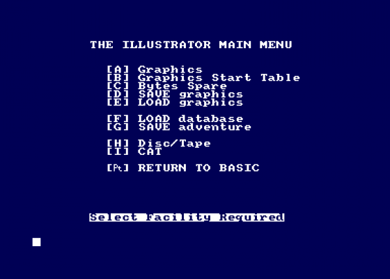 The Illustrator - Version A02 Screenshot 1 (Amstrad CPC464)