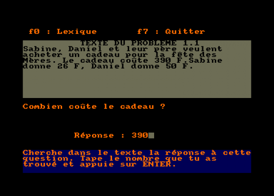 Kit Educatif CM2 6eme Screenshot 5 (Amstrad CPC464)