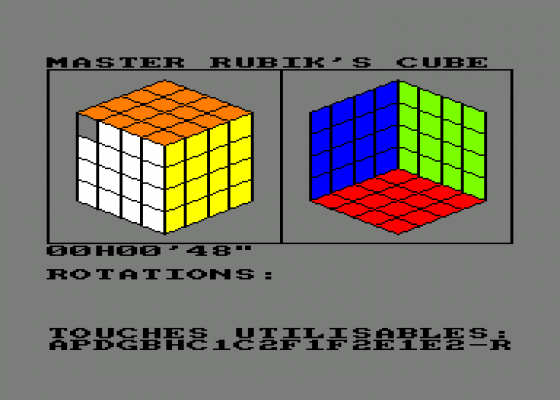 Master Rubik's Cube Screenshot 1 (Amstrad CPC464)