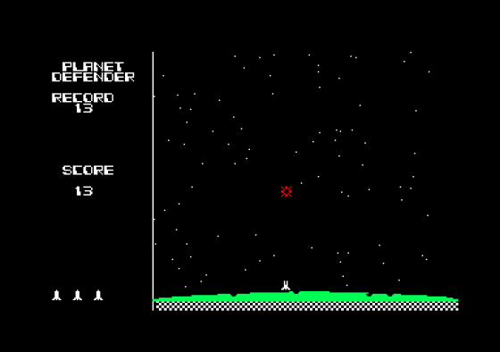 Planet Defender Screenshot 1 (Amstrad CPC464)