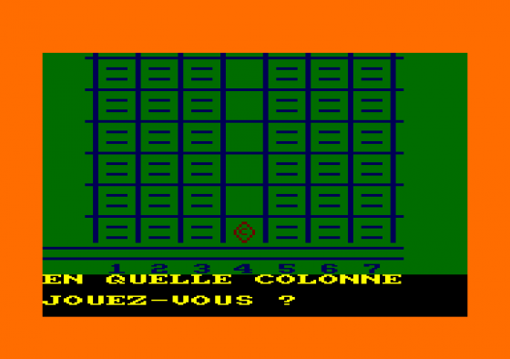 Puissance 4 Screenshot 1 (Amstrad CPC464)