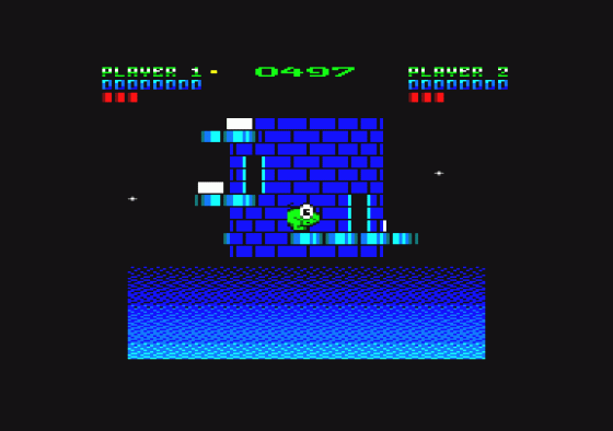 Nebulus Screenshot 6 (Amstrad CPC464)