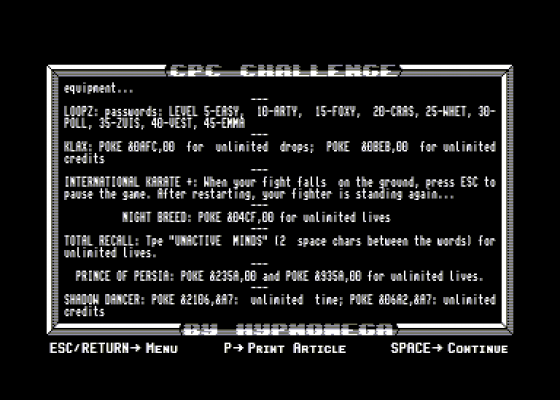 CPC Challenge 17 Screenshot 5 (Amstrad CPC464)