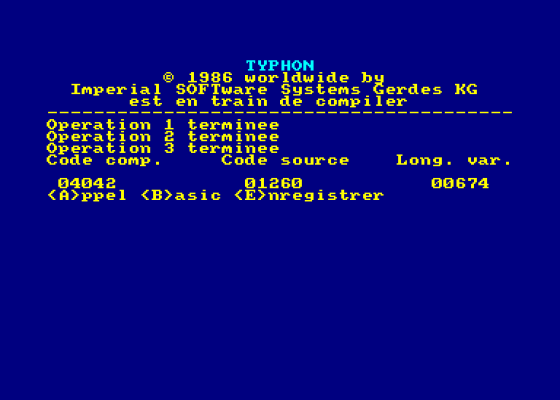 Typhon - Compilateur Basic