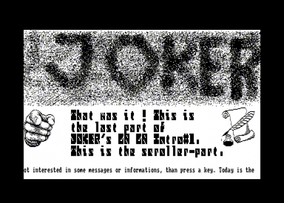 Joker's Ga Ga Intro 1 Screenshot 5 (Amstrad CPC464)